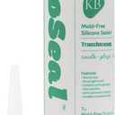 Translucent BioSeal 100% Silicone Sealant Caulk Kitchen and Bath Grade, Waterproof and No Odor No Color Change 10.1 Ounce Cartridge, Clear Translucent