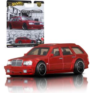Hot Wheels Premium Car Culture Fast Wagons 1:64 Scale Die-Cast Mercedes-Benz AMG E 36 Estate Collectible with Real Riders Tires & Metal Body & Chassis