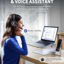 awatrue Wireless Headset with Mic for Work, Bluetooth Headphone with AI Noise Cancelling Mic for Clear Calls, Bluetooth 5.3 & 2.4G Dongle, Computer Headset for Call Center/PC/Zoom