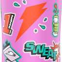 Gatorade Kids' Rookie Metal Water Bottle, 12oz, Stainless Steel Bottle, Double-Wall Insulation, Vacuum Insulated, Thermo Mug (Sticker Pink)