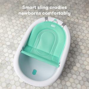  Baby 4-in-1 Grow-with-Me Baby Bathtub, Baby Tub for Newborns to Toddler with Removable Bath Seat & Backrest for Bath Support in Tub