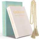Decorative Books for Home Decor  Set of 2 Linen Faux Book Storage Boxes with Wooden Bead Tassel, Hidden Storage for Bookshelf, Coffee Table, Living Room, Office, Bedroom (Green,Beige)