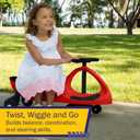 Wiggle Car - Ride on Toy for Ages 3 and Up - Toddler Ride on Toys with no Batteries, Gears, or Pedals Just Twist, Wiggle, and Go by Lil Rider (Red), 30"L x 13.5"W x 16"H