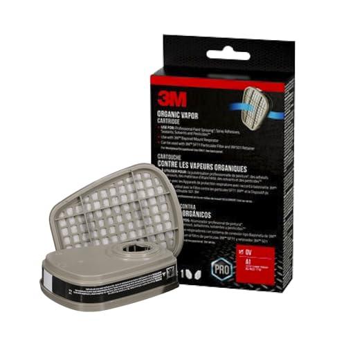 3M Performance Organic Vapor Replacement Cartridges, 2 Pair, Use With Any 3M Bayonet Mount Respirator, For Vapors From Certain Paint Spraying, Adhesives, Sealants, Solvents & Pesticides (6001P1-DC)
