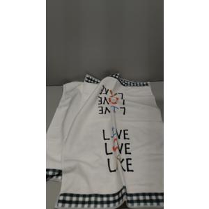 Seliem Live Love Lake House Kitchen Dish Towel Set of 2, Black White Buffalo Plaid Check Anchor Paddle Tea Bar Hand Drying Cloth, Spring Summer Farmhouse Happy Hour Decor Sign Home Decorations 18 x 26