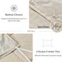 Simple&Opulence 100% Cotton Quilted Duvet Cover Set with Ruffle, 3 Pcs Muslin Gauze Comforter with Microfiber Filling, Shabby Chic Frill Farmhouse Rustic Handmade Stitching Bedding(Khaki, King)