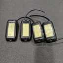 Nicoko 108 High-Power LEDs per Pod 4Pods Pure White Rock Lights Ultra-Bright Offroad Underglow Kit Advanced Heat Dissipation IP68 Waterproof for Truck, SUV, UTV, ATV, RZR