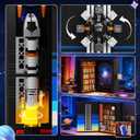 HOGOKIDS Magic Space Book Nook Building Set with LED Light, 945PCS Book Nook Building Block Sets for Bookshelf Home Decor, DIY Miniature Book Model Kit, Christmas Birthday Gifts for Adults Boys Girls