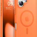 Newfuture Magnetic for iPhone 17 Case [Compatible with Magsafe] [Military Grade Drop Protection] Translucent Matte Anti-Scratch Shockproof Protective Phone Cover 6.3 Inch, Orange
