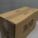 C CREST [10-Pack] Glass Food Storage Containers - Food Prep Containers with Lids - Microwave, Oven, Freezer and Dishwasher Safe (Orange)