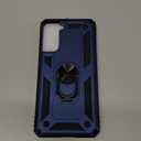 IKAZZ for Galaxy S21 Case,Military Grade Shockproof Heavy Duty Protective Phone Cover Pass 16ft Drop Test with Magnetic Kickstand Car Mount Holder Blue