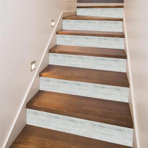 artfanke 13Pcs Vintage Wood Grain Stair Stickers Peel and Stick - Faux Wood Stair Riser Decals for Home Office Decor 39.37"x7.09"