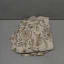 jinchan Linen Floral Curtains for Living Room with Printed Flower 96 Inches Long Light Filtering Farmhouse Window Treatment Vintage Drapes Back Tab Rod Pocket 2 Panels Taupe on Beige