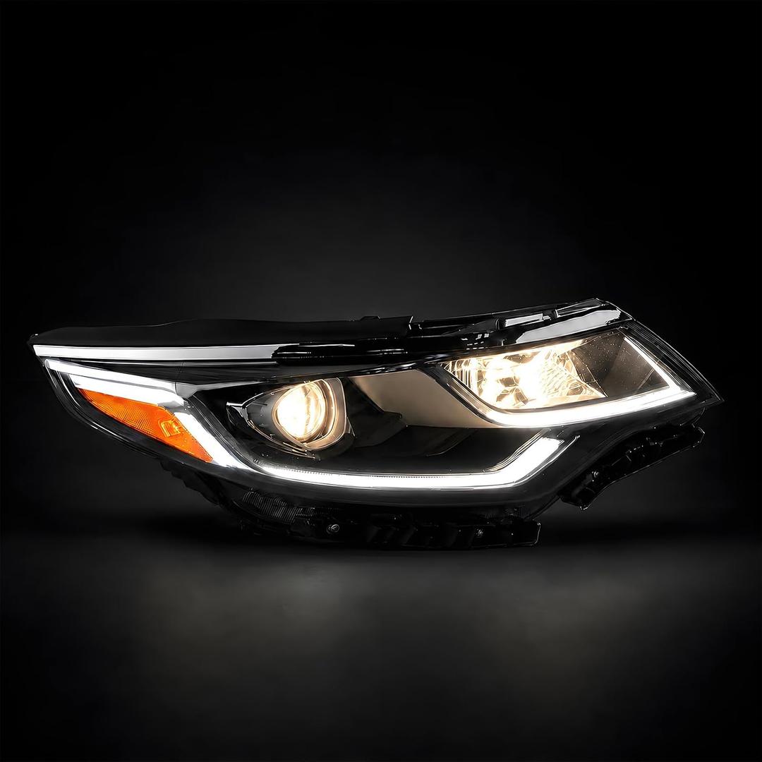 For 2019 2020 Kia Optima Halogen Headlight w/LED DRL Passenger Side w/Bulb
