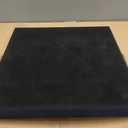 HofferRuffer Elegant Decorative Serving Tray, 20"x20" Square Faux Leather Ottoman Tray with Gold Hardware Handles, Coffee Table Serve Tea, Coffee or Breakfast (Navy Blue)