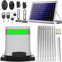 Bltezeit 1400lb Sliding Gate Opener, Solar Power | WiFi Control | Built-in Battery Backup, Rack Driven Automatic Slide Gate Motor with Remote Complete Kits (Solar Panel & Racks Incl.)