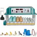 64 Egg Incubators for Hatching Eggs,Incubator with Automatic Egg Turning and Humidity,Chicken Incubator with 5 Automatic Incubate Mode,Poultry Egg Incubator with Incubate Day Counter and Egg Candler