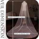 Cathedral Wedding Veils for Brides Veils for Women Wedding Soft Tulle Long Veils with Metal Comb, 118" L x 63" W