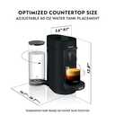 Nespresso Vertuo Plus Deluxe Coffee and Espresso Maker by De'Longhi, Matte Black with Aeroccino Milk Frother