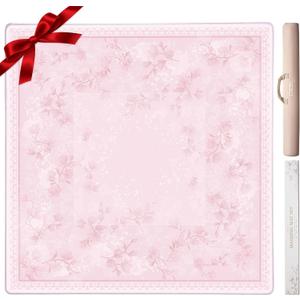 Pink American Mahjong Mat for Table, 33 x 33 Inch, 3mm Thick, No Creases