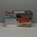 Home Basics Grove Bread Box For Kitchen Counter Dry Food Storage Container, Bread Bin, Store Bread Loaf, Dinner Rolls, Pastries, Baked Goods & More, Retro Vintage Design, Red