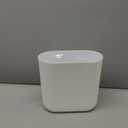 iDesign Small Slim Plastic Bathroom garbage Can, Garbage Can for Bedroom, Office, Desk, Dorm, 2-Pack, White