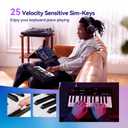 TERENCE MIDI Controller Keyboard Professional 25 Keys MIDI keyboard Piano 500mAh Battery 8 RGB Pads 360° Endless Knob 8 Assignable Knobs OLED Display for Multiple DAWs and Devices