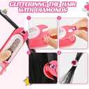 Hair Jewels & Gem Stamper Kit, Easy to Use Hair Bedazzler with Assorted Gems & Stars, Perfect for DIY Hairstyling, Ideal Girls Gifts and Birthday Toys for Creative Fun