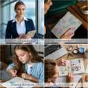 A5 Fabric-Bound Notebook  200 Pages, 120GSM, Embossed Texture, Comfortable Cover, No Ink Bleed (numerous flower)