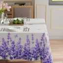 XCHI Watercolor Lavender Butterfly Spring Tablecloth Rectangle Summer Table Cloth Washable Table Covers for Indoor Dining Home Party Decorations 60x120 Inch