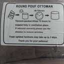 BYBYME Round Pouf Ottoman,A Modern Foam Stuffed Poof Perfect to Rest Your Feet,26X18 Faux Fur Soft Poufs for Living Room, Coffee