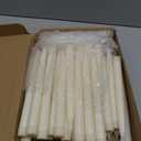 Baquler 50 Pcs 8.5 Inches Flameless Taper Candles Bulk Battery Operated Taper Candles Ivory LED Candlesticks Flickering for Christmas Wedding Home Decor