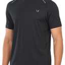 NORTHYARD Men's Athletic Running T-Shirts Workout Lightweight Short Sleeve Performance Shirts Top Tee Black M