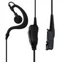 R5 XPR3500 Earpiece with Mic Compatible with Motorola Radios XPR3500E DEP570 DP2600E MTP3250 DP3441E, G Shape Headset with PTT and Clip Microphone