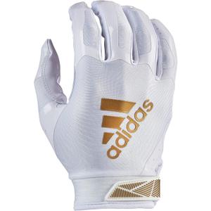 Adidas ADIFAST 3.0 Adult Football Receiver Glove (X-Large, White/Metallic Gold)