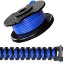 A ANLEOLIFE AC14RL3A String Trimmer Replacement Line with AC14HCA Cap, 11ft/0.065" Autofeed Spools for 18V, 24V and 40V Cordless Trimmers(11 Spools & 1 Cap)