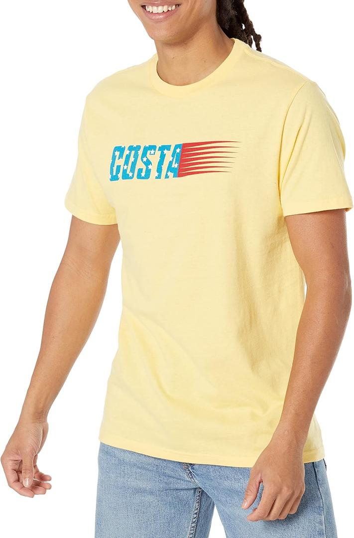 Costa Del Mar Men's Racing USA T-Shirt (Yellow, L)