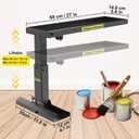 Foldable | Heavy-Duty Ladder Extender Pro, High Strength Steel Material Design Ladder Extension Pro for Stairs w/Non-Slip Mat, 11.4-18" Adjustable Height, Applicable Ladder Feet Spacing 25"