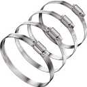 60-Piece Stainless Steel Hose Clamp Kit Adjustable Worm Gear Clamps for Plumbing, Automotive & Mechanical Use 304 Stainless Steel, 16-25mm & 19-29mm (0.5 Width), 5/16 for Others (Pack 4)