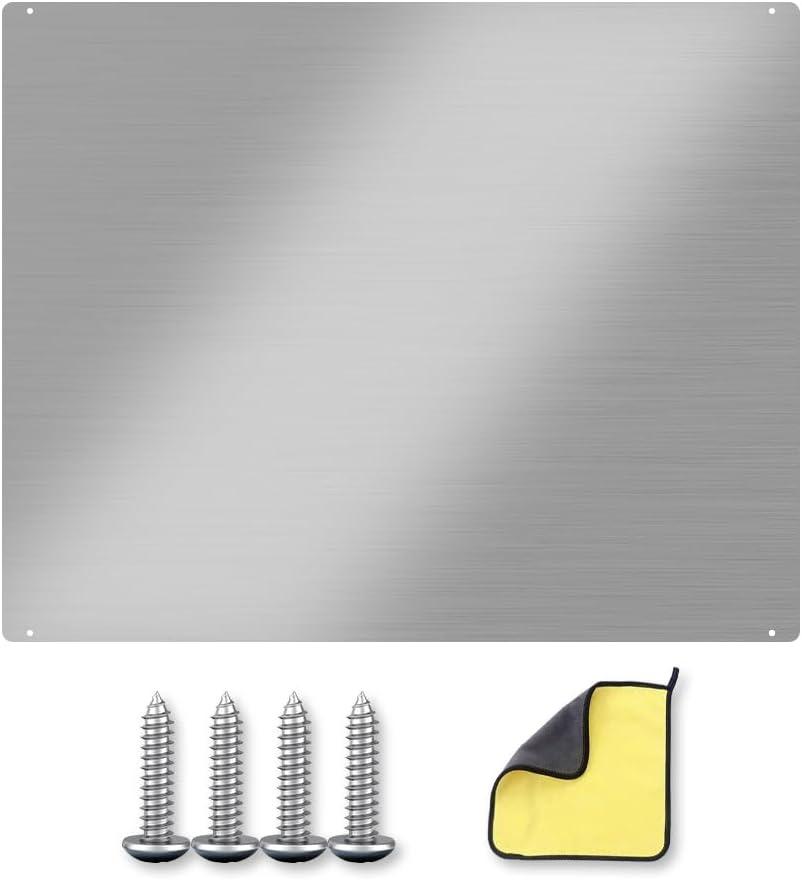 36"x24" Stainless Steel Backsplash – Pre-Drilled Stove Backsplash, Easy Install Flat Metal Panel for Kitchen Wall, Grease Resistant