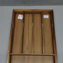 oridom Expandable Acacia Kitchen Drawer Organizer for Cutlery and Utensils, Adjustable Acacia Wood Cutlery Tray in Drawer for Flatware and Silverware in Kitchen (7 Slots Expandable)