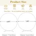 7.2 FT White Round Backdrop Cover with Lights String for Circle Arch Stand Circle Backdrop Cover with LED Fairy Lights for Wedding Arch Baby Shower Birthday Party Photo Shoot Photography Background