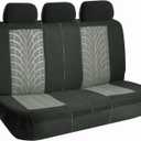 FH Group Rear Set Travel Master Car Seat Covers - Universal Fit, Split Bench Rear Seat, Washable, for SUV, Sedan, Gray