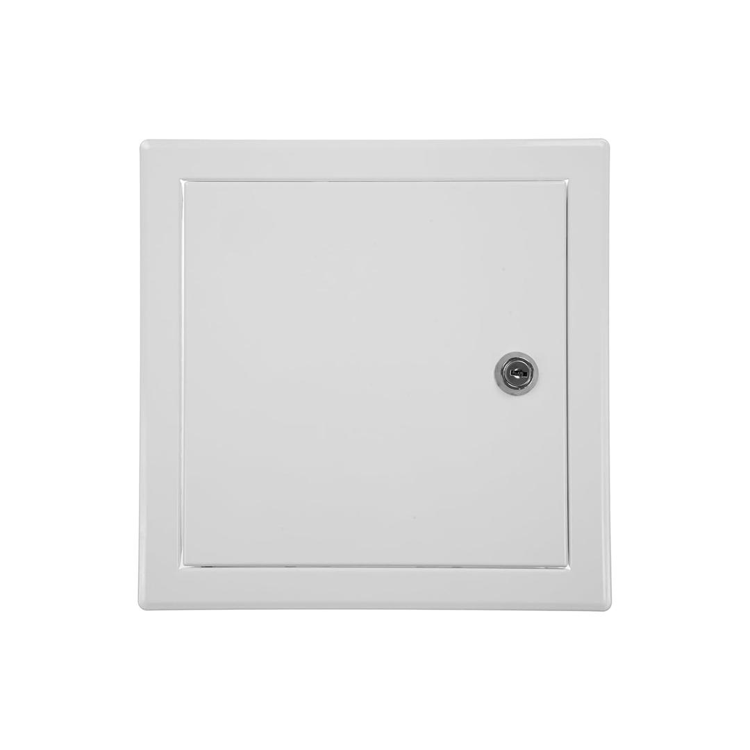 Repa Market 8 x 8 Inch Access Panel for Drywall/White Galvanized Steel Wall Hole Cover/Lockable Access Door with Key/Heavy-Duty Service Hatch for Plumbing, Electrical, HVAC Access Door