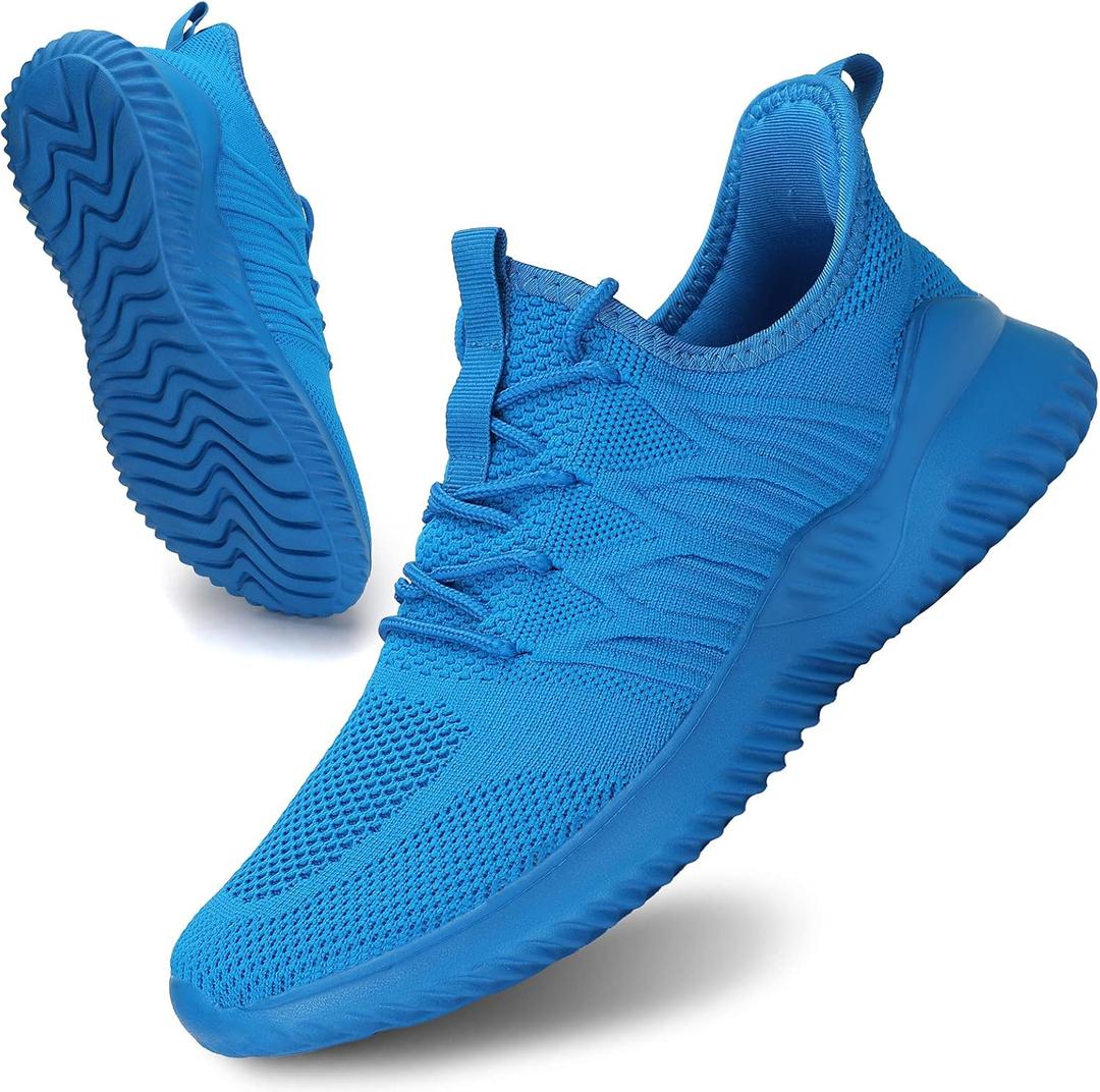 Mens Slip On Running Shoes Athletic Walking Trainers Lightweight Breathable Mesh Tennis Sneakers (10)
