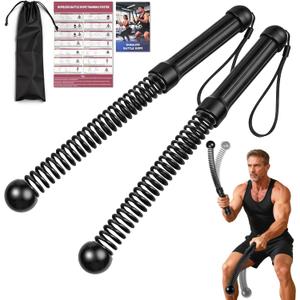 Weighted Ropeless Battle Ropes, Heavy Duty Portable Cordless Battle Rope for Home Gym with Poster, Cordless Battle Rope with Storage Bag for Strength Training, Fitness Equipment for Men & Women(Black)