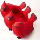 Cardinal Bird Planter  Triple Red Cardinal Resin Succulent Pot, Small Decorative Flower Pot with No Drainage Hole for Indoor & Outdoor Home Dcor