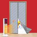 Thermal Insulated Magnetic Door Curtain (Fits Door Opening 36 x 96 in, Actual Curtain Size 38 x 97 in) Thicker Cotton Insulation, Weatherproof, Windproof, Soundproof, Keeps Cold Out for Winter