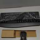 Wireless Keyboard and Mouse Combo, Full-Sized 2.4GHz Wireless Keyboard with Comfortable Palm Rest and Optical Wireless Mouse for Windows, Mac OS PC/Desktops/Computer/Laptops (Black)