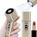 Metal Mini Handheld Fan 1-100 speed 15000RPM, 5000mAh Rechargeable Powerful Handheld Turbo Fan with Flashlight, Personal Portable Mini Hand Held Fan for Travel Camping Beach,Gifts for Women (Gold)